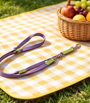 Multi-Adjustable Color-Block Nylon Pet Leash – Versatile & Convertible