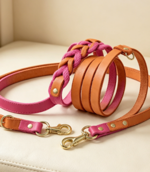 Hands-Free Genuine Leather Dog Leash (Adjustable Waist)