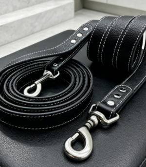 Genuine Leather Dog Leash (with Swivel Snap Hook, Size M/L)