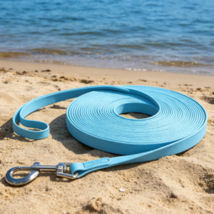 Waterproof PVC-Coated Nylon Long Pet Leash – Ideal for Beach & Outdoor Training