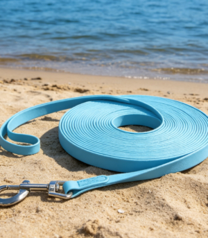 Waterproof PVC-Coated Nylon Long Pet Leash – Ideal for Beach & Outdoor Training