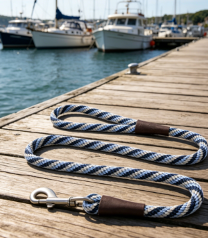 Retro Color-Block Braided Nylon Pet Leash – Durable Outdoor Dog Leash