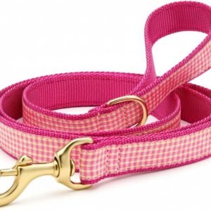 Pink Plaid Dog Training Leash
