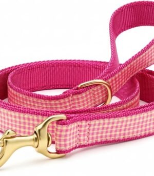 Pink Plaid Dog Training Leash