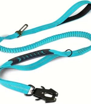 Heavy-Duty Tactical Leash (Shock-Absorbing, with Carabiner)